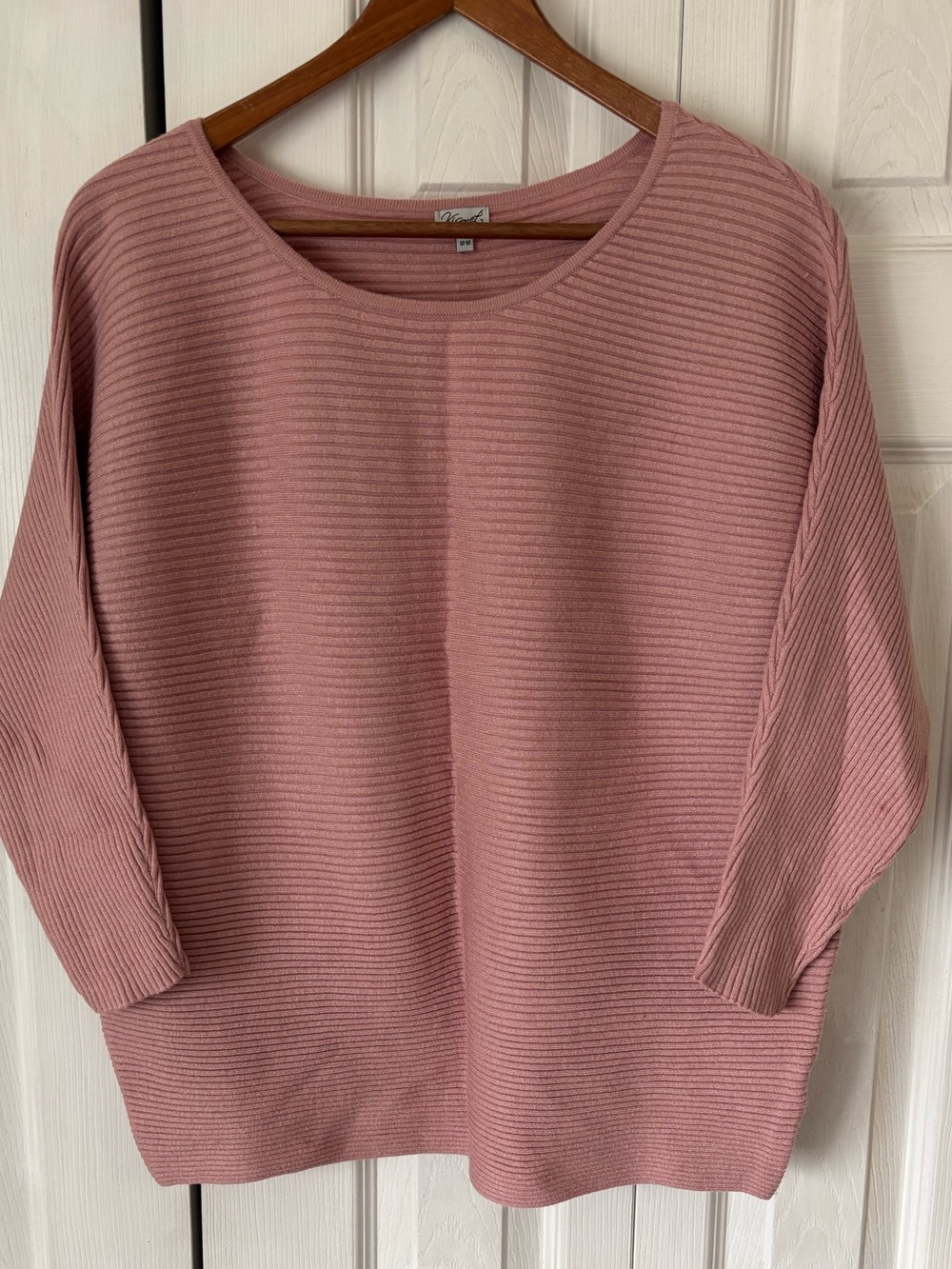 Kismet Pink 3/4th Length Dolman Sweater Size Medium